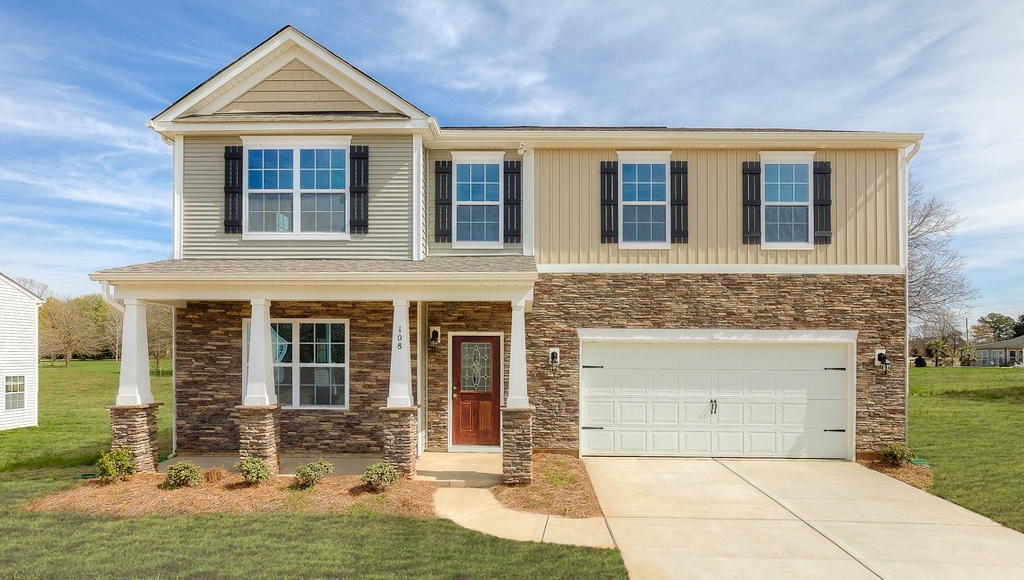 THE COLUMBIA 2 STORY 4 BED 3.5 BATH 2 CAR GARAGE WITH STONE EXTERIOR