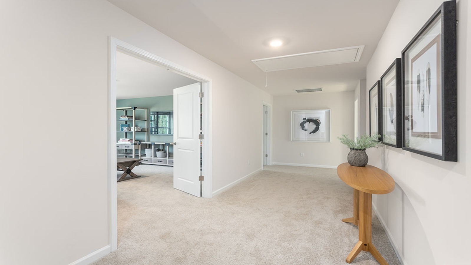 landing area at the top of the stairs