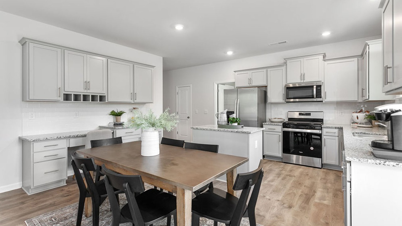 kitchen and dining area