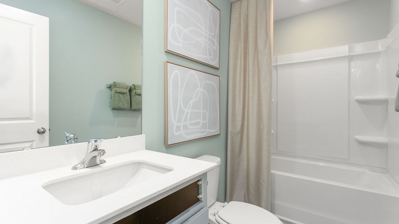 secondary bathroom tub shower
