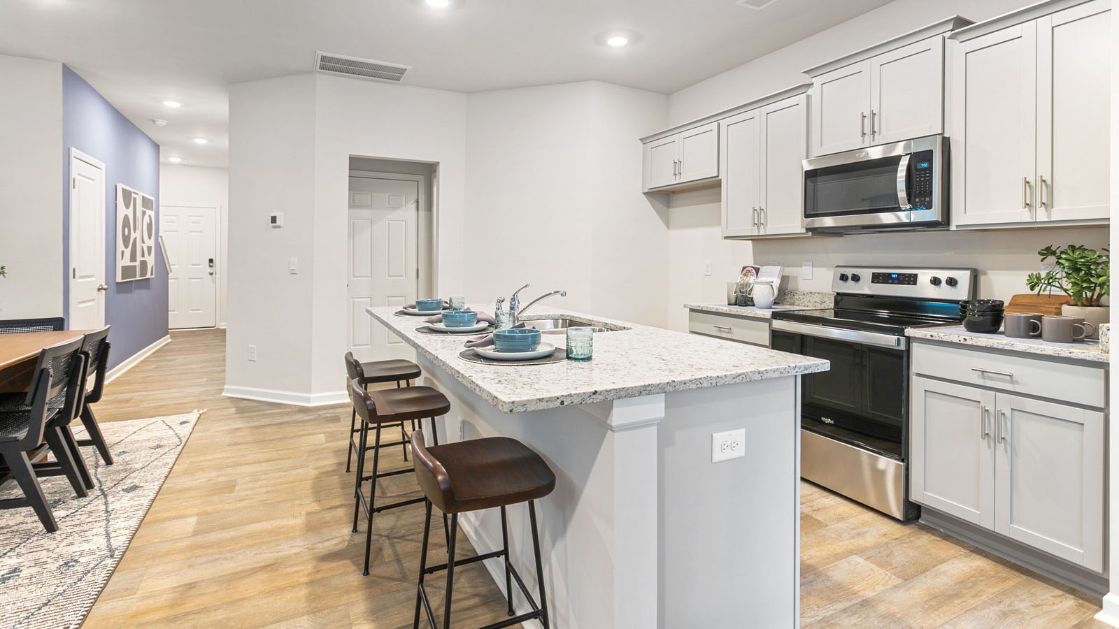 kitchen with granite countertops