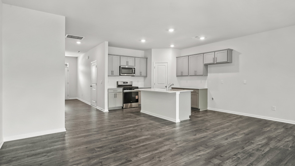 view of kitchen from living room