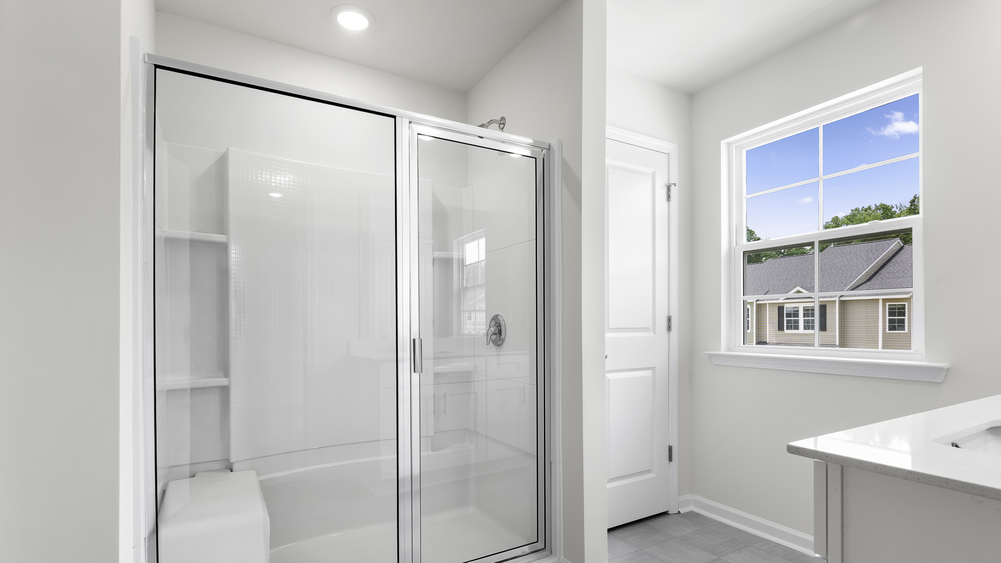 primary bathroom with dual inks