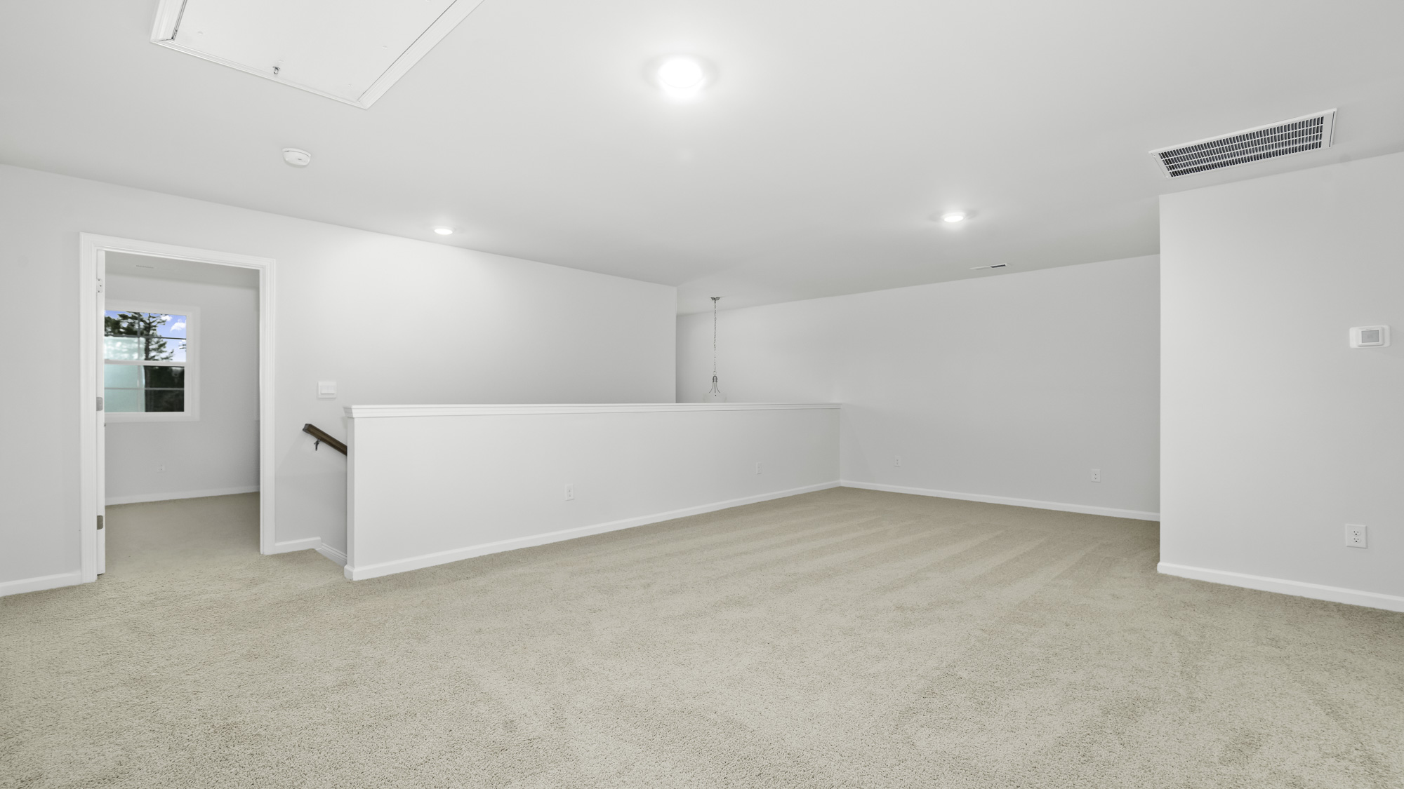loft located at the top of the stairs