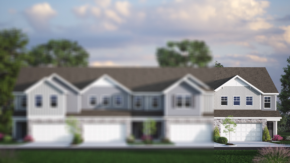 Rendering two story townhome