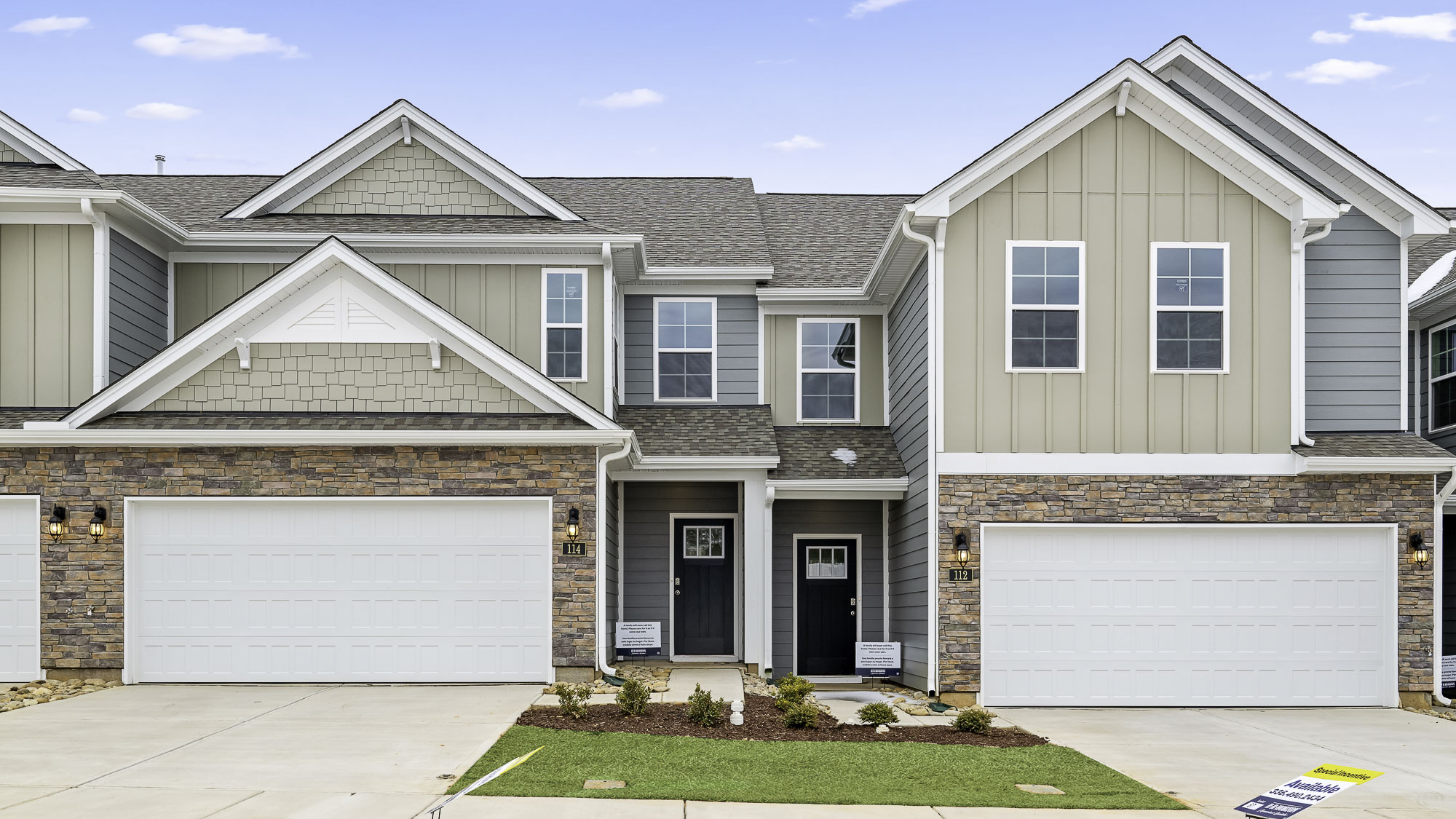 The Linville features a 2 story 2 car garage 4 bed 2.5 bath townhome