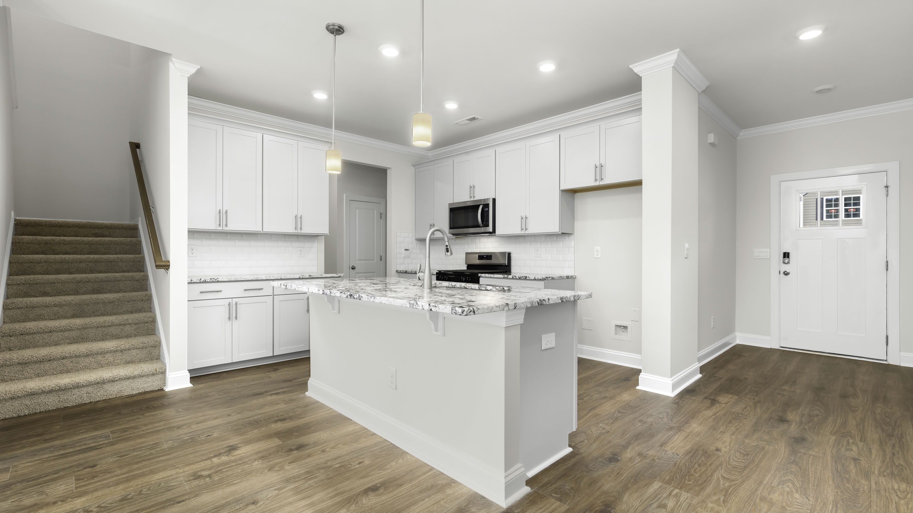 kitchen and island view