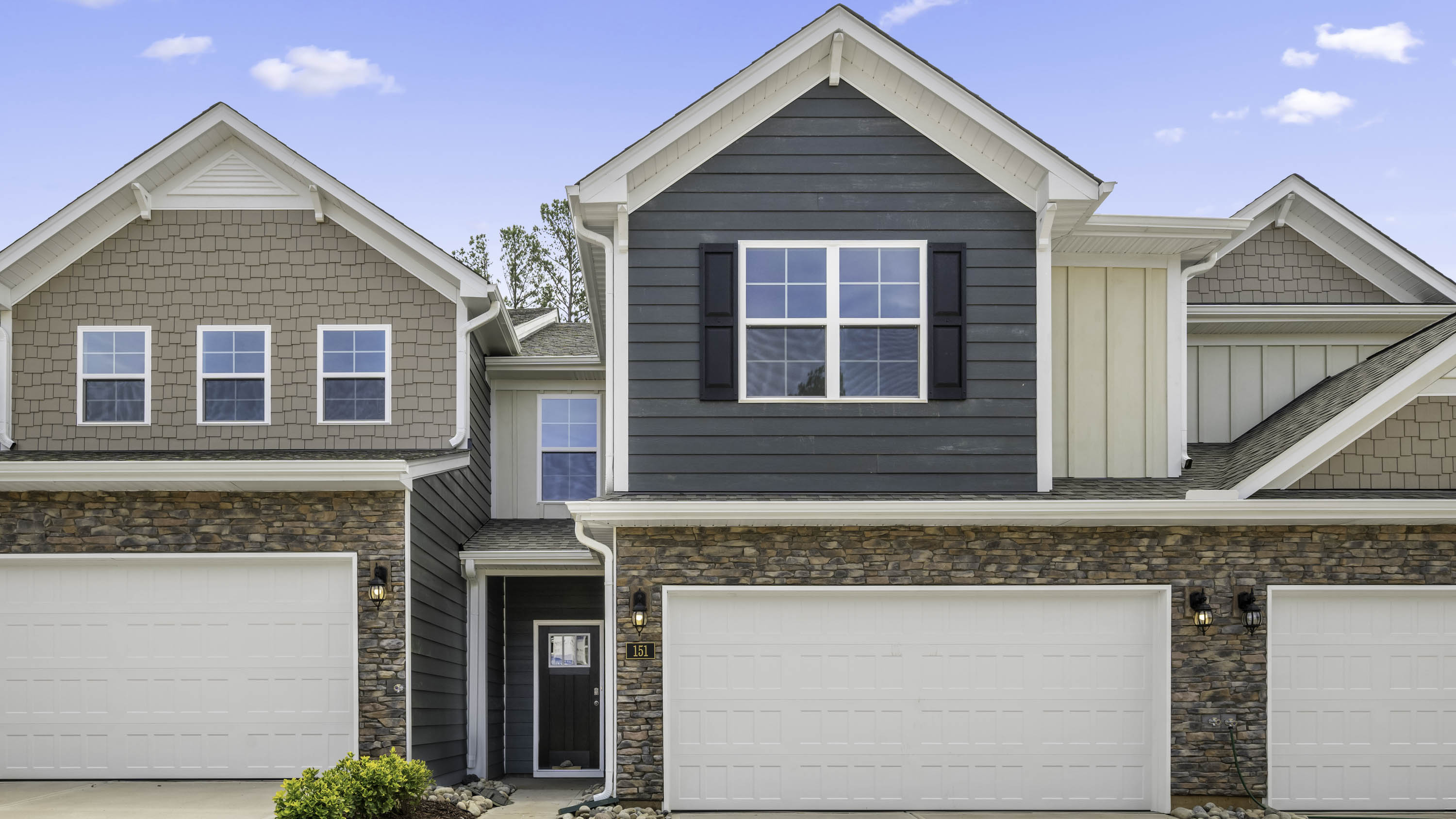 The Linville featured at Lybrook Village offers a 2 story 4 bed 3 bath townhome