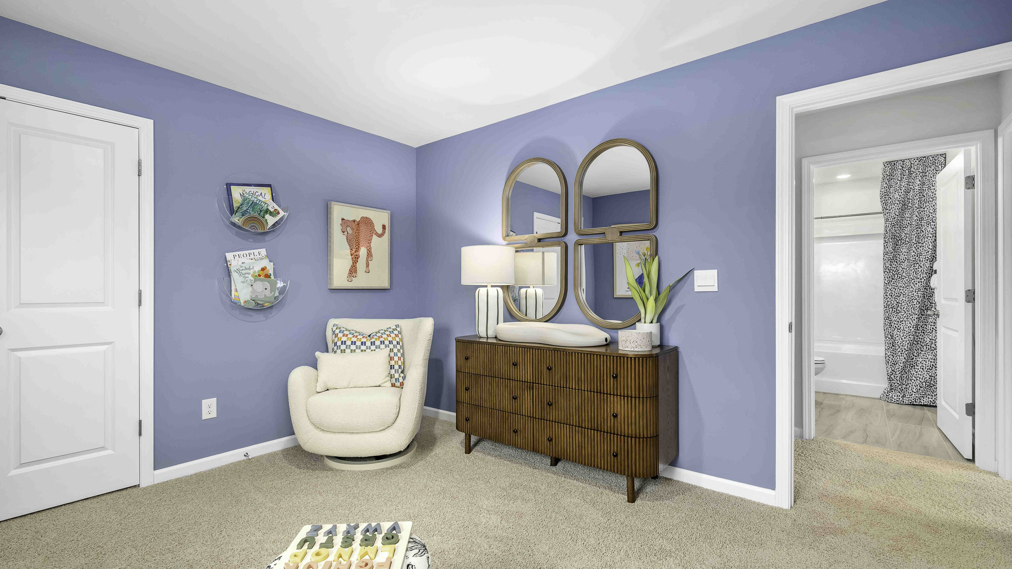 secondary bedroom with carpet