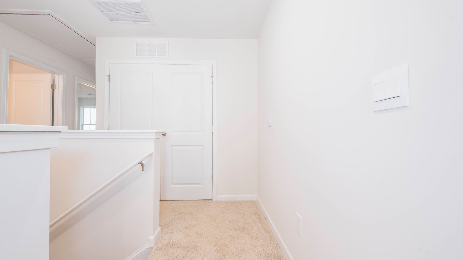 landing located upstairs