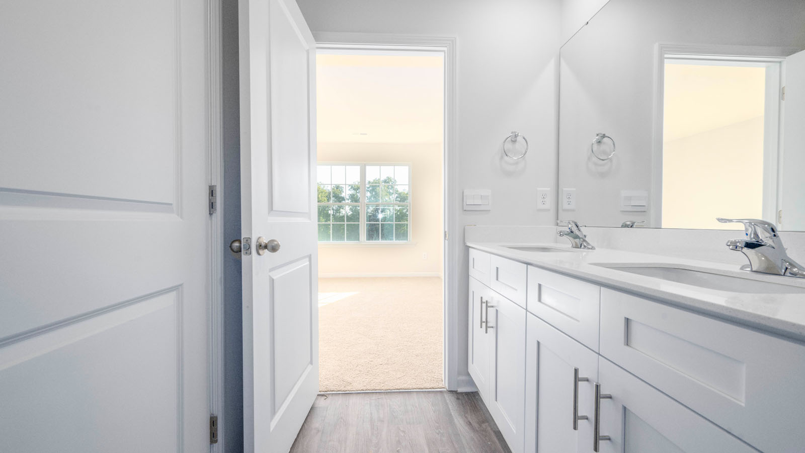 main bathroom with dual sink