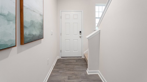 Foyer with vinyl flooring