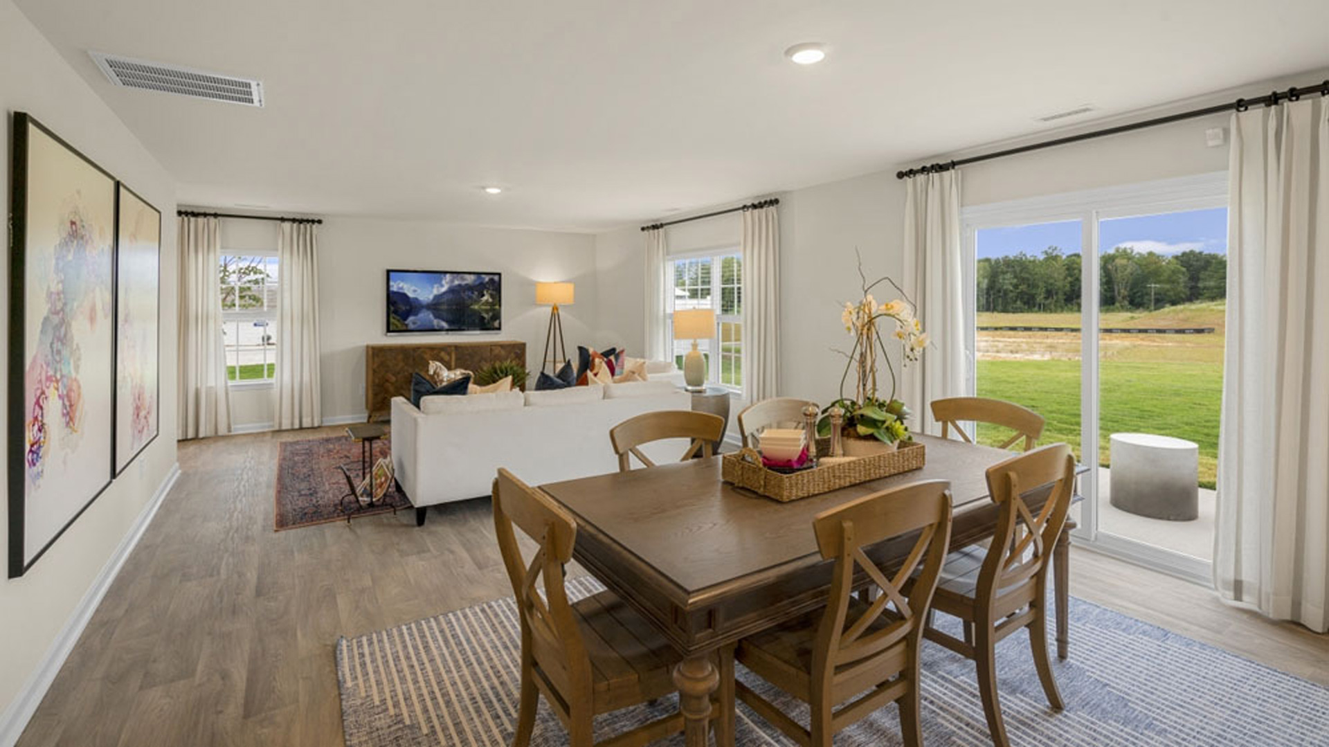 dining room and partial view of kitchen