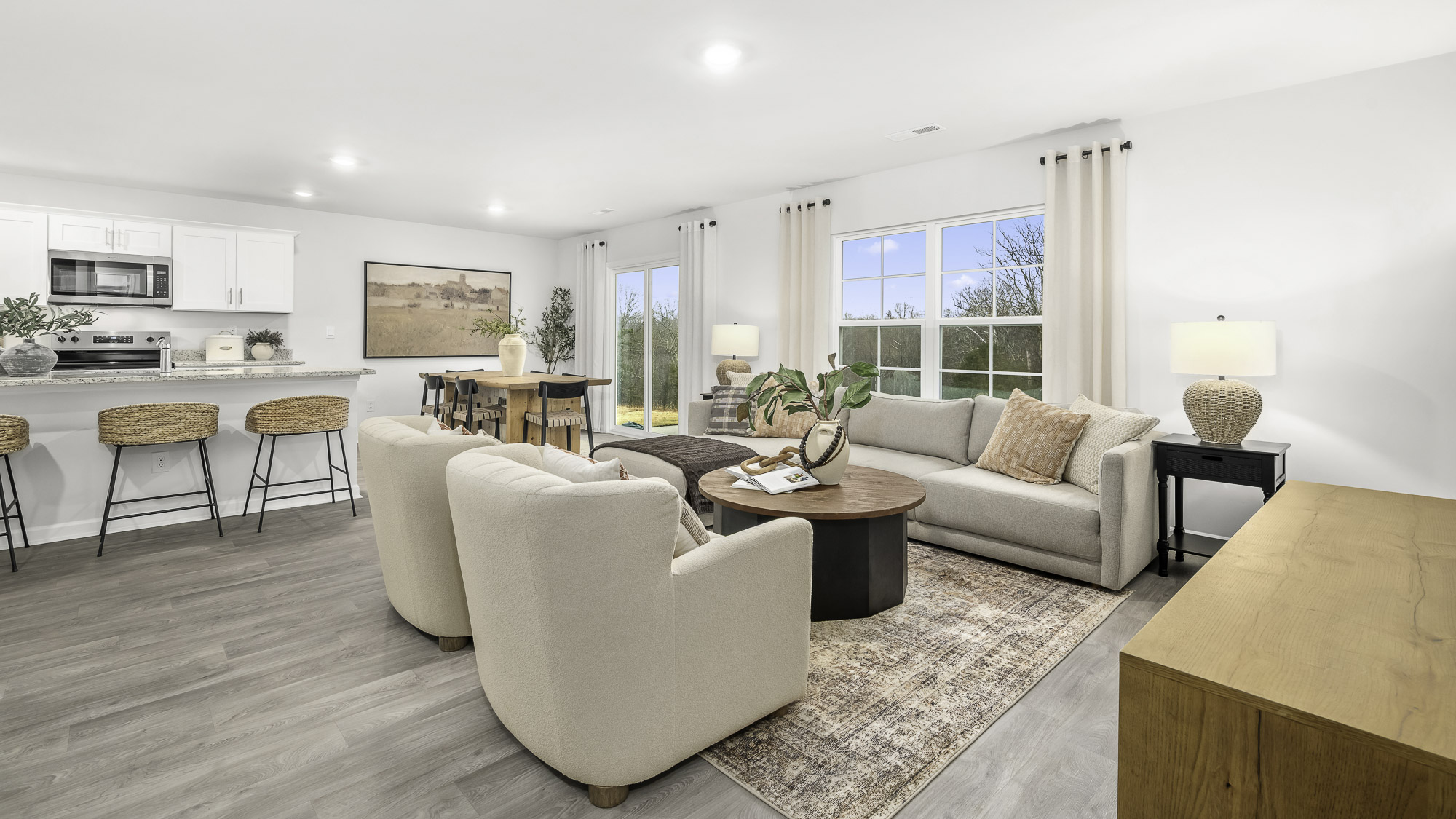 open concept living area