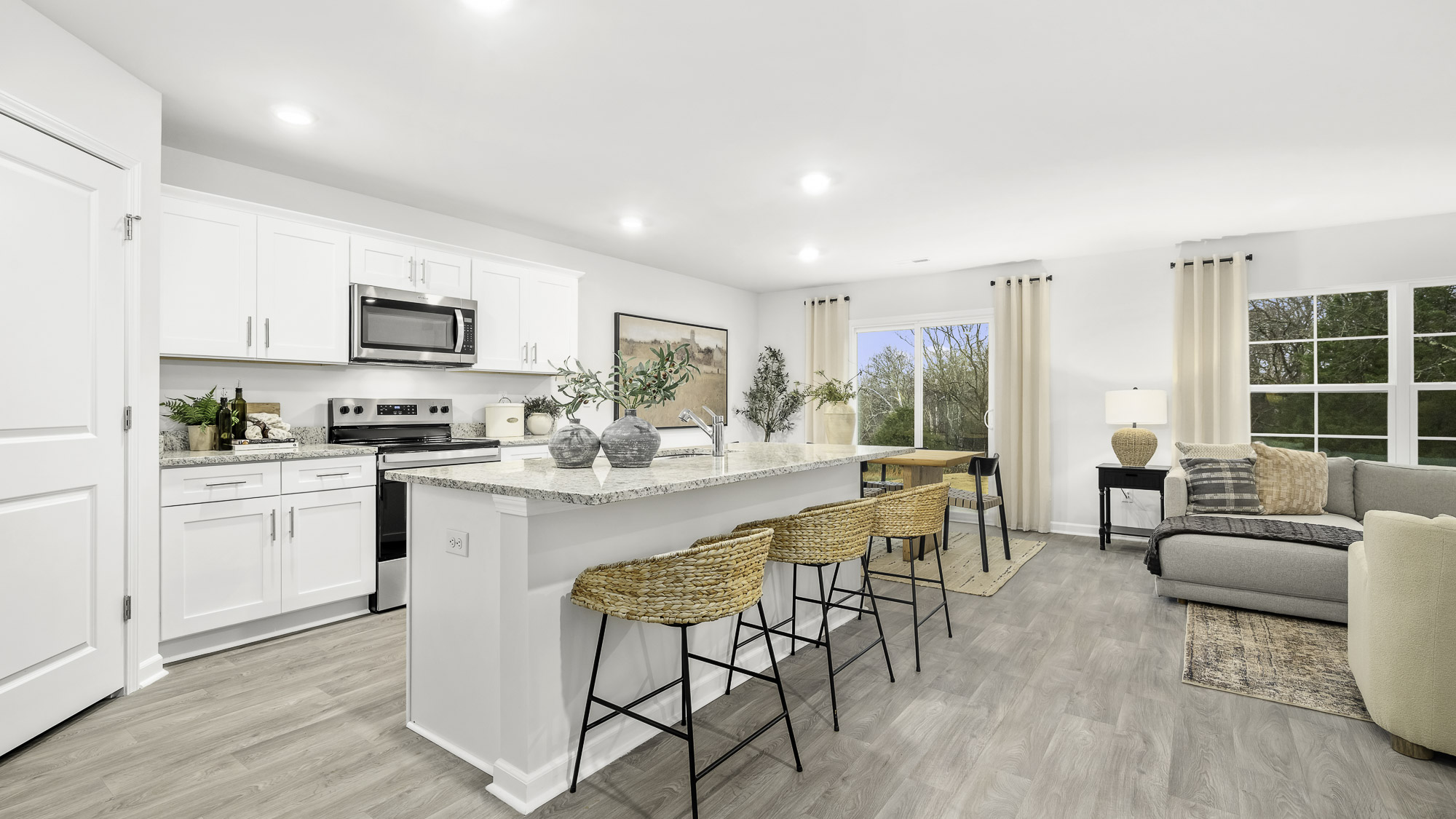 side view of kitchen