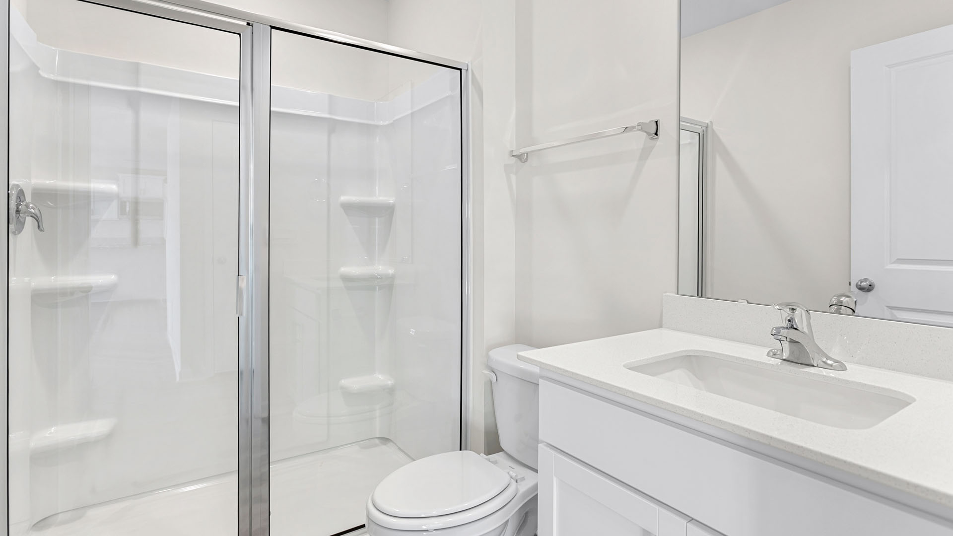 secondary bathroom with walk in shower