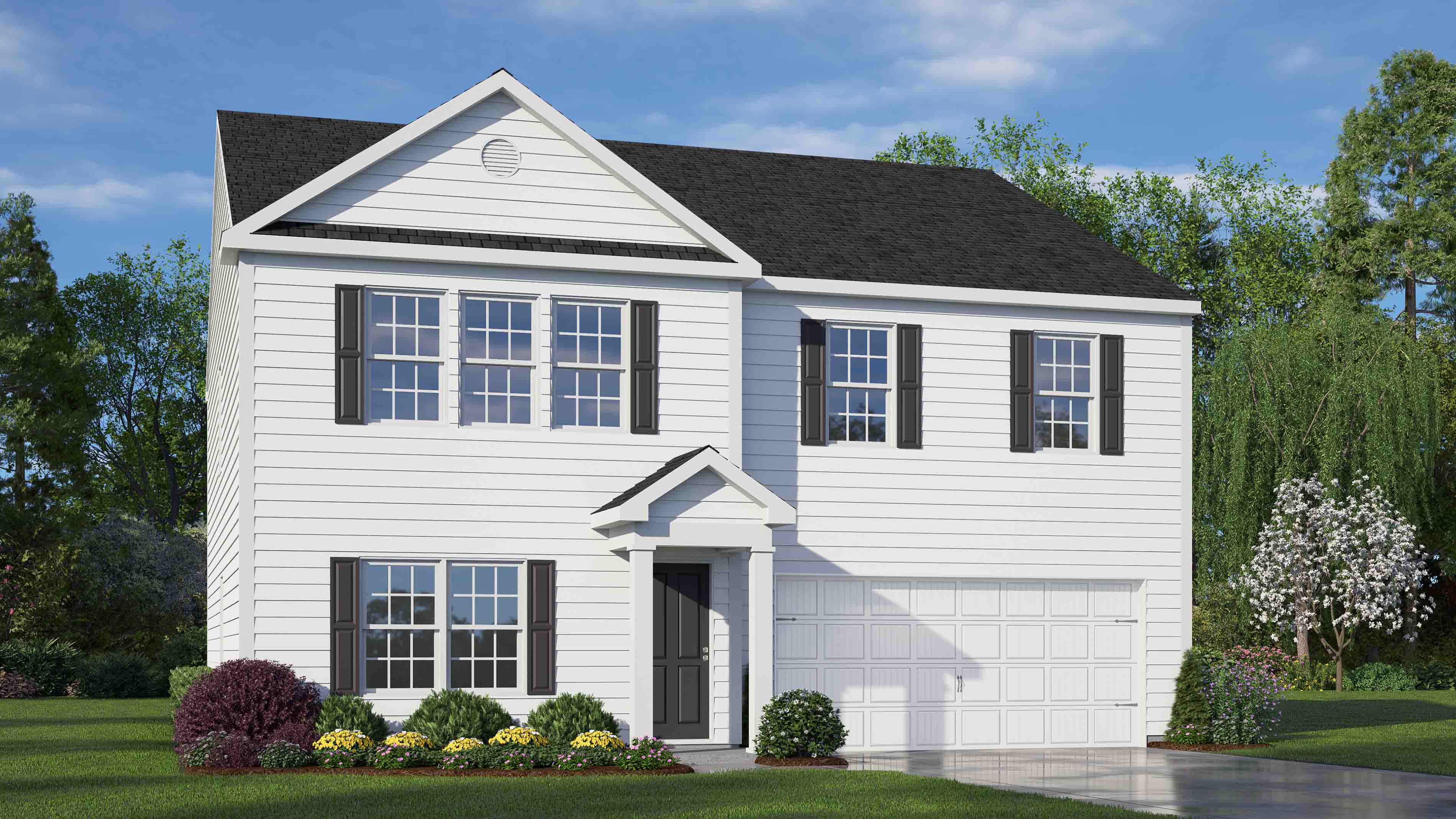 Rendering two story townhome