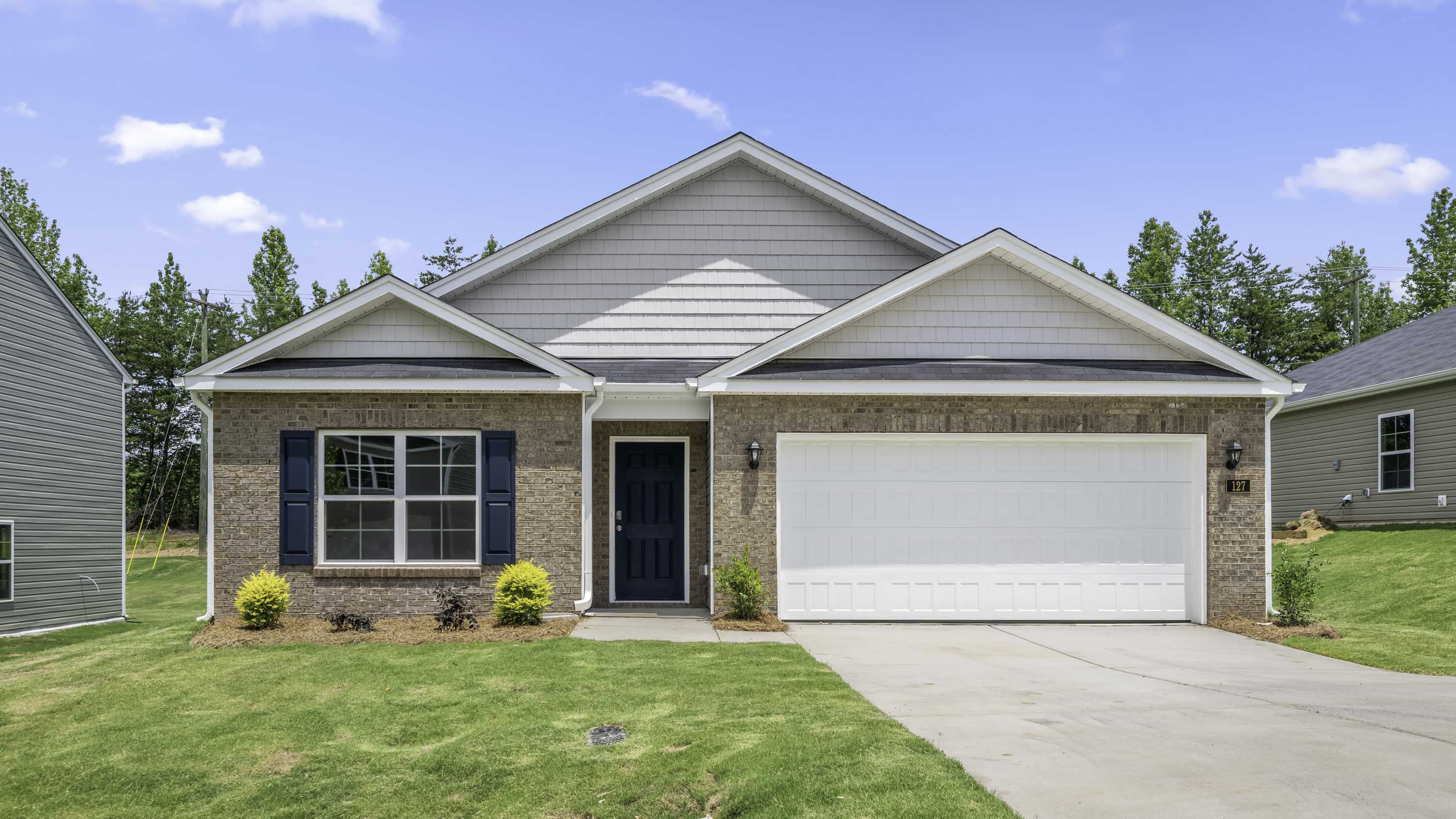 The Cali featured at Greystone North offers a 1 story 2 car garage 4 bedroom 2 full bathrooms single family home