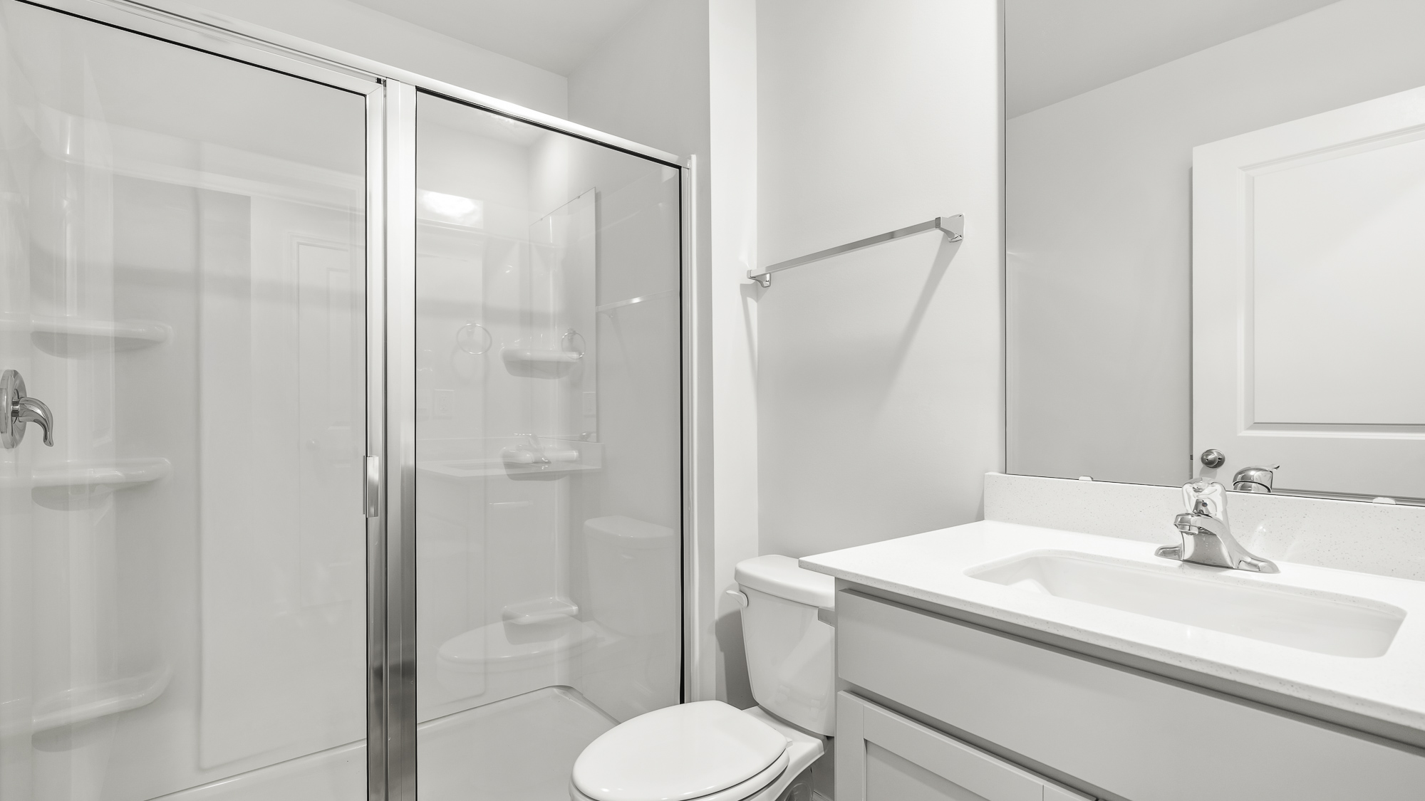 bathroom with a walk in shower