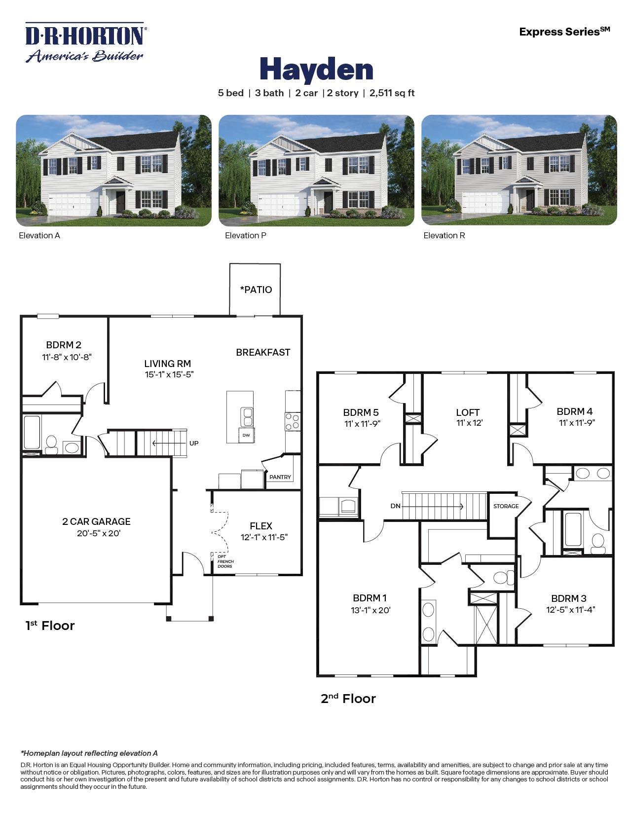 Floorplan for the hayden
