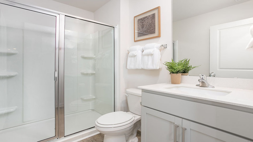 secondary bathroom walk in shower