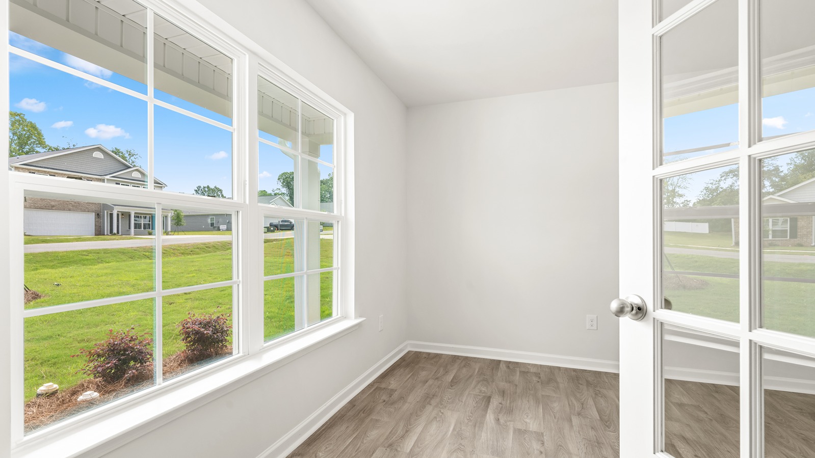Office with french doors