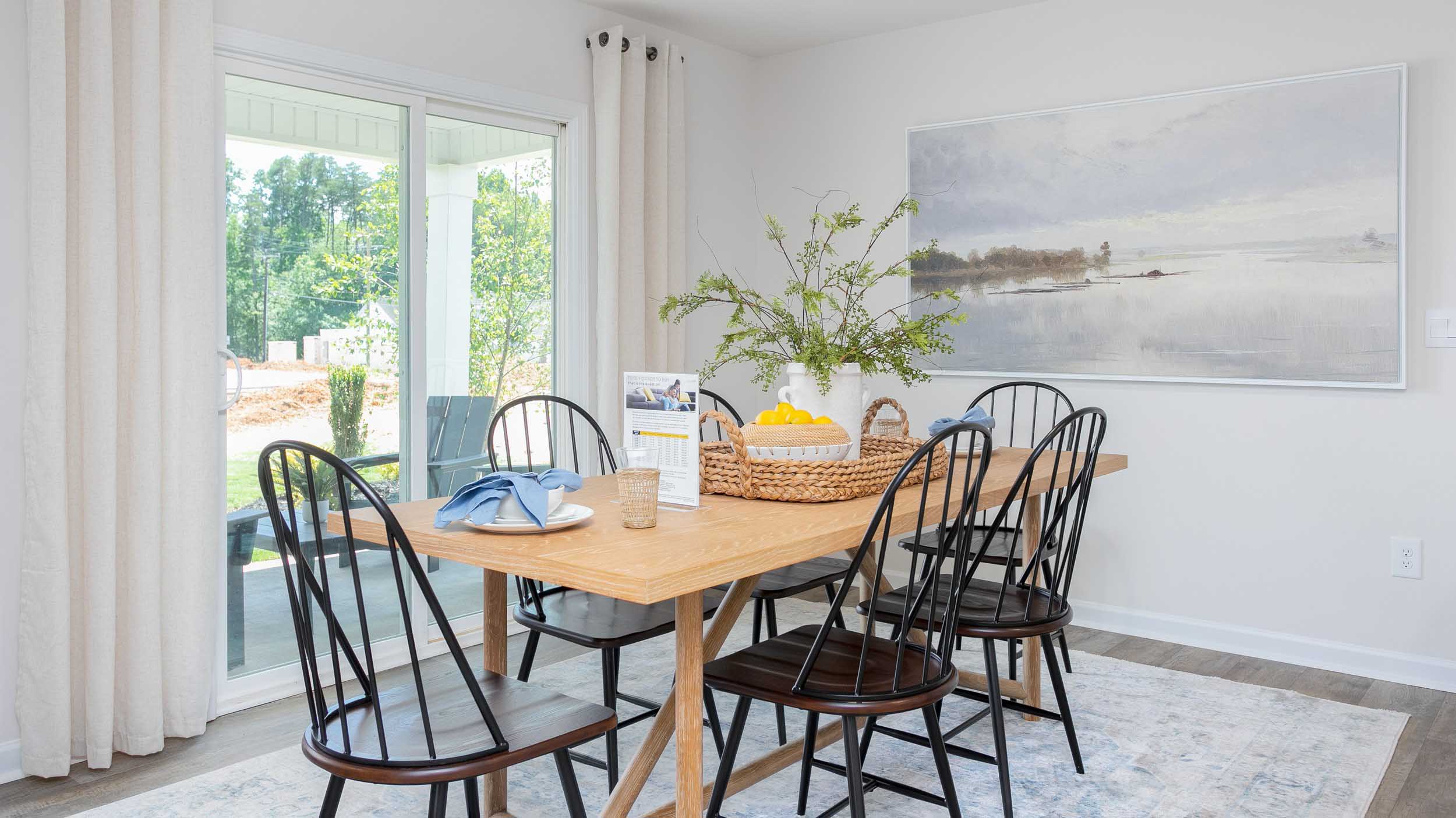 breakfast area with sliding glass door