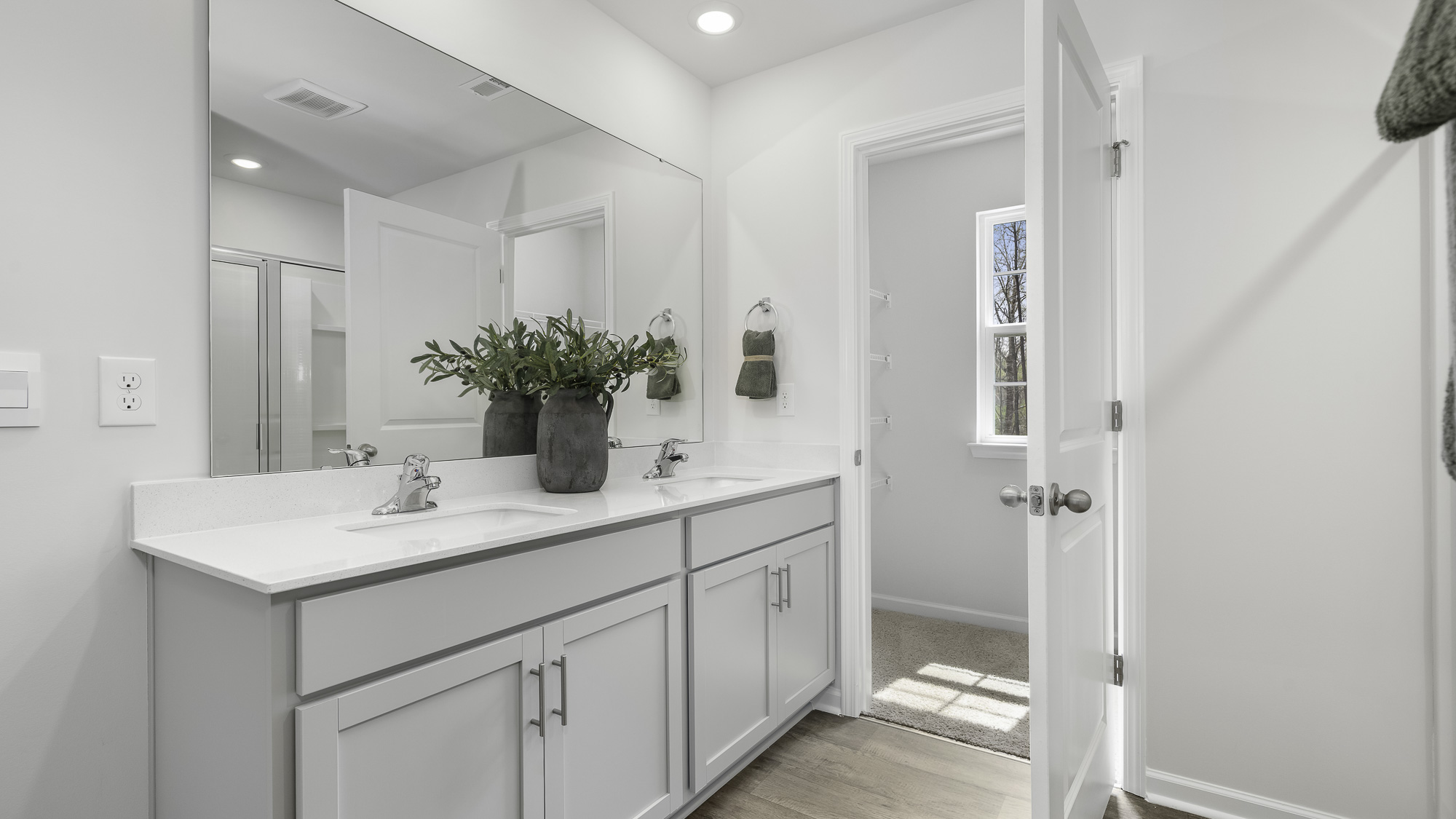 primary bathroom double sinks