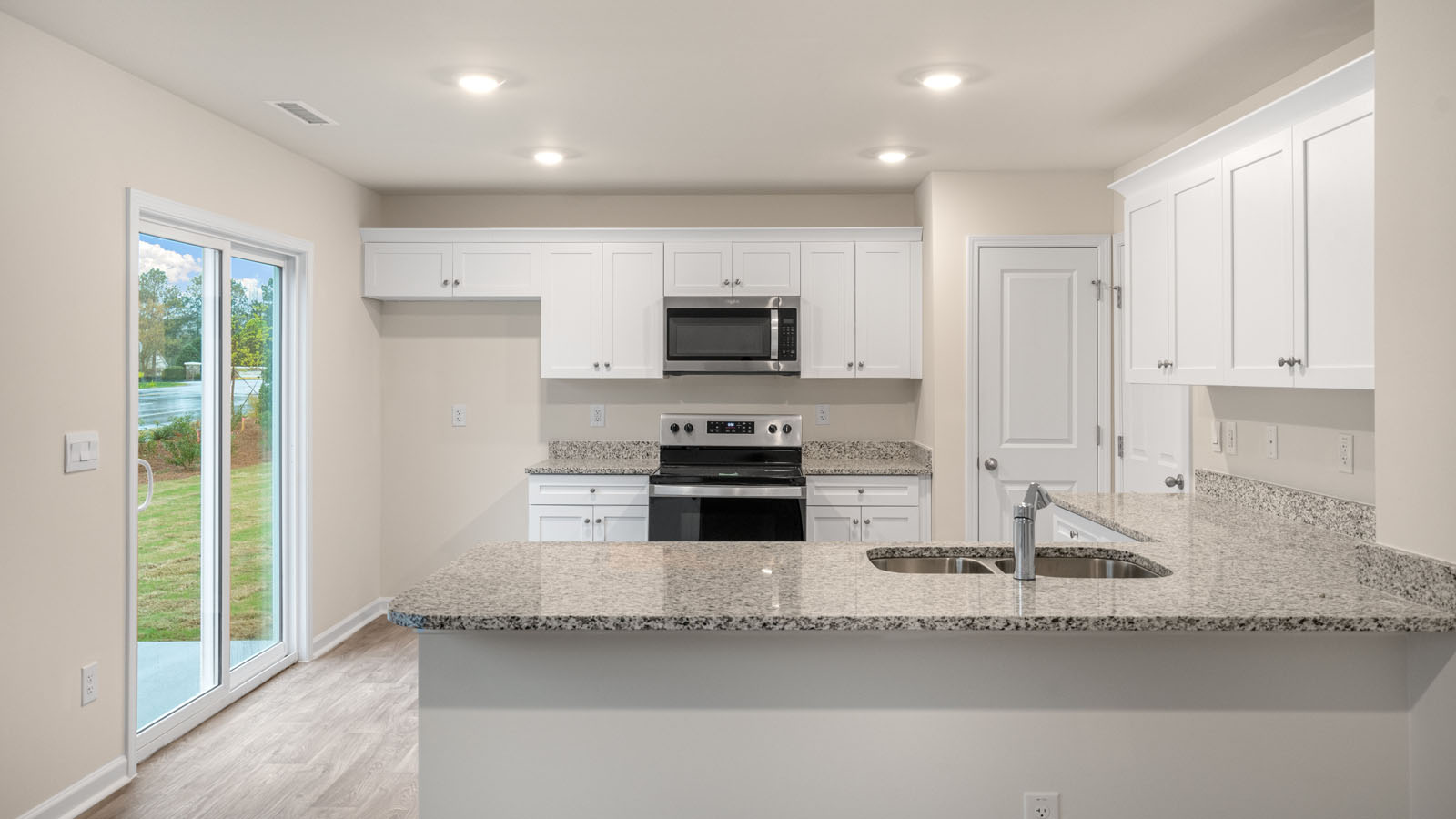 kitchen with granite countertops