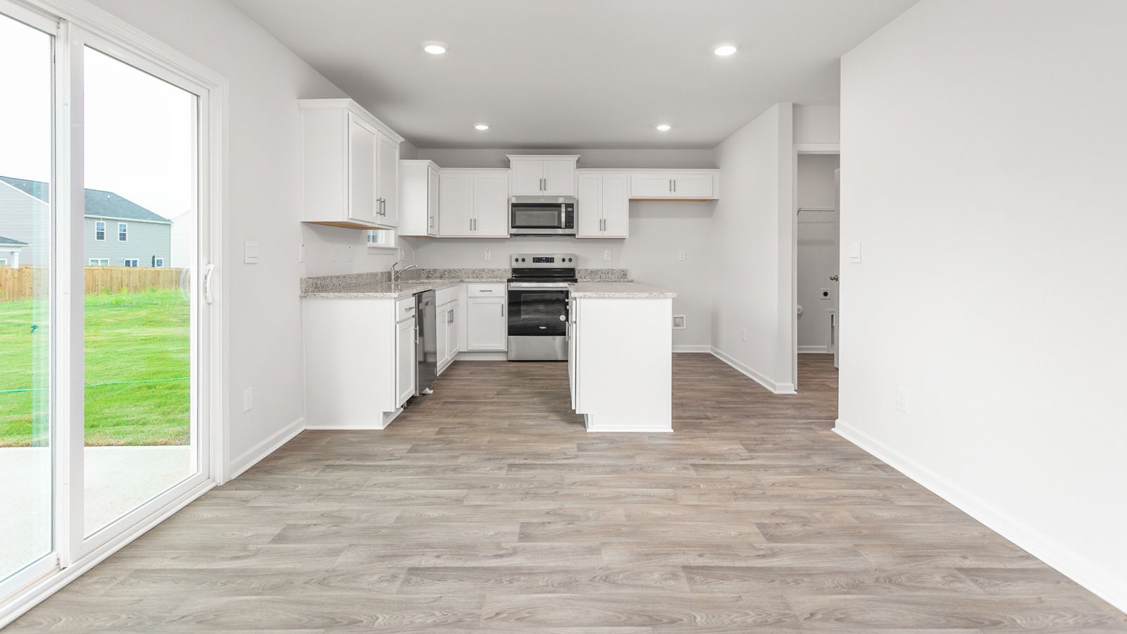 kitchen and dining area