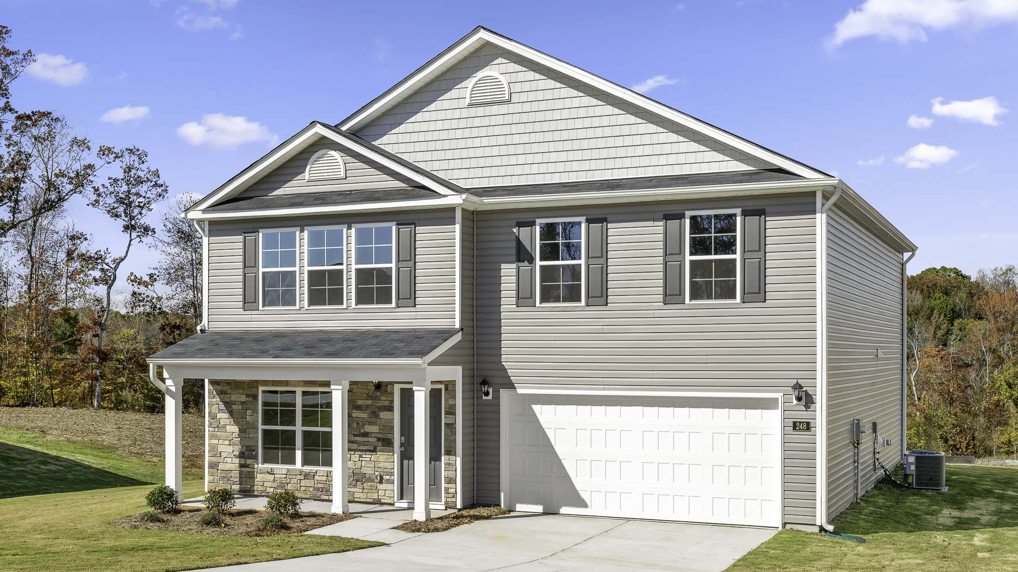 exterior of model home