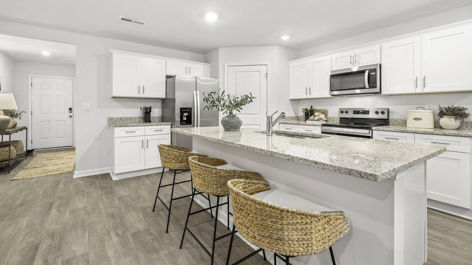 kitchen with a sit in island