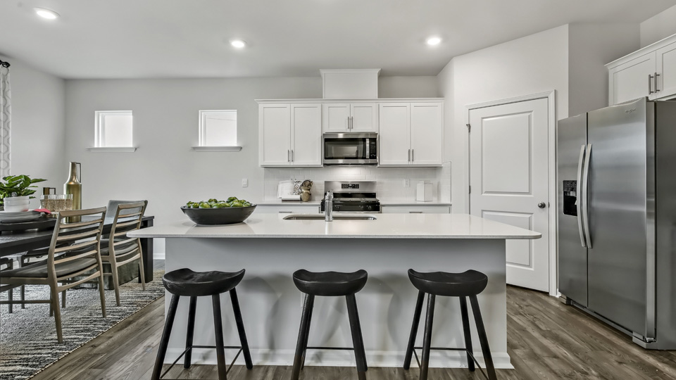 Kitchen with an island