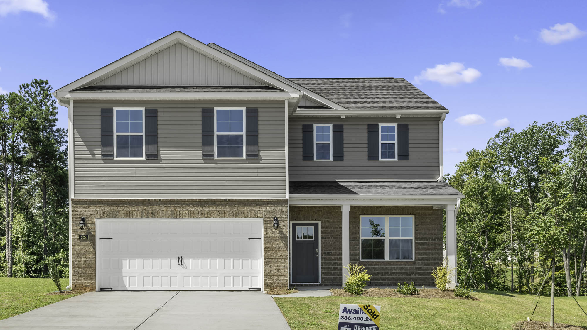 exterior of model home