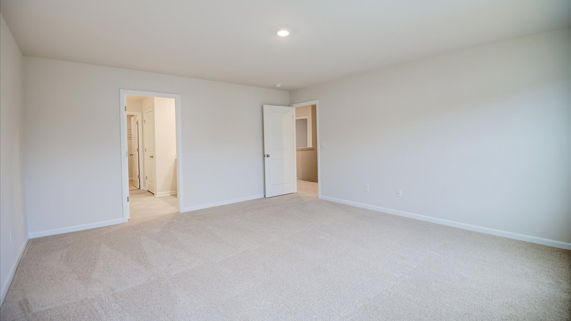 primary bedroom with carpet