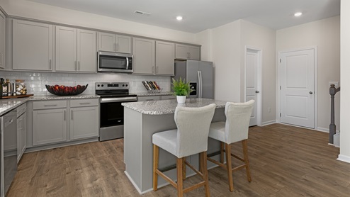 kitchen with small island