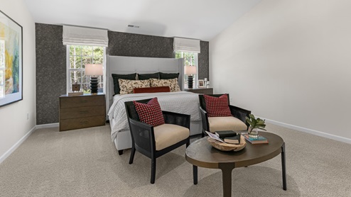 primary bedroom with carpet