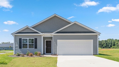 single story home with vinyl