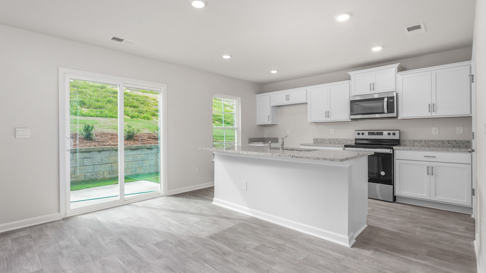 kitchen with island view