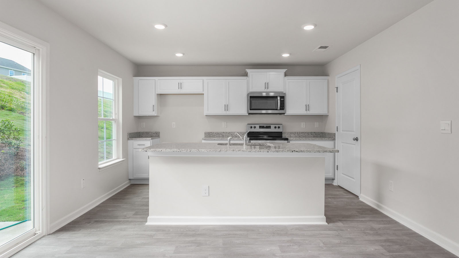 kitchen with island view