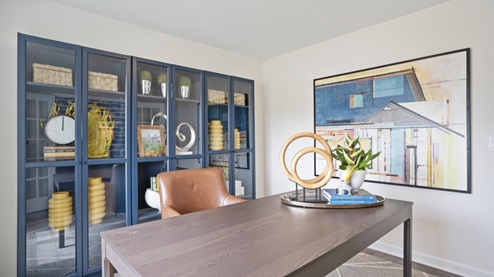 Office with french doors