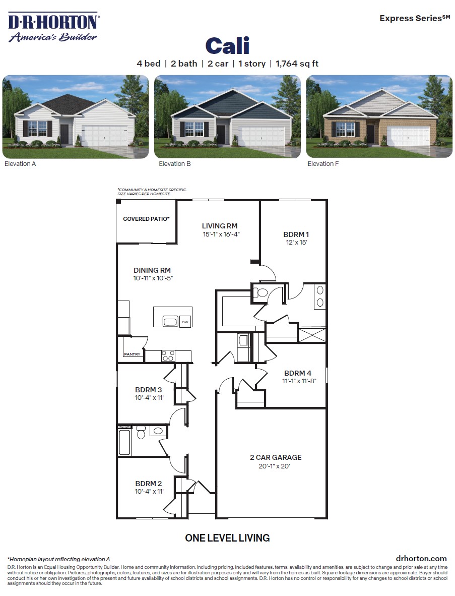Cali collateral with floorplan