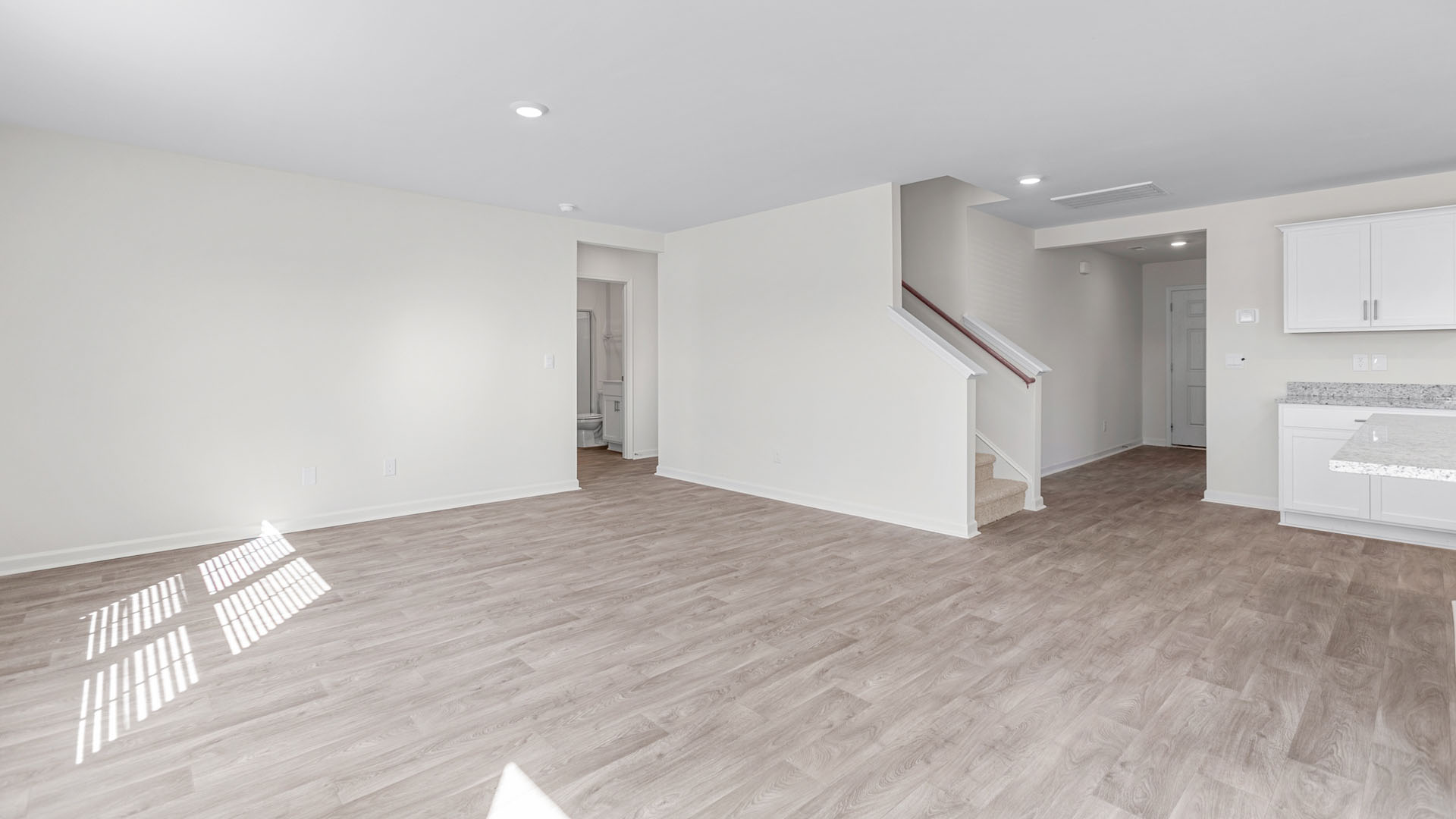 living room with vinyl floor