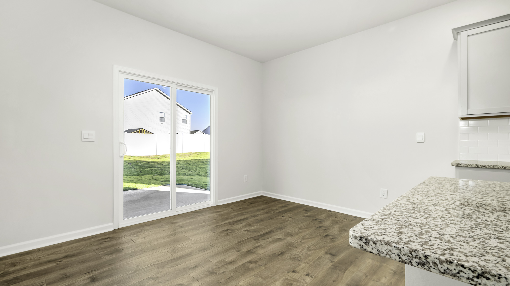 dining area with patio door