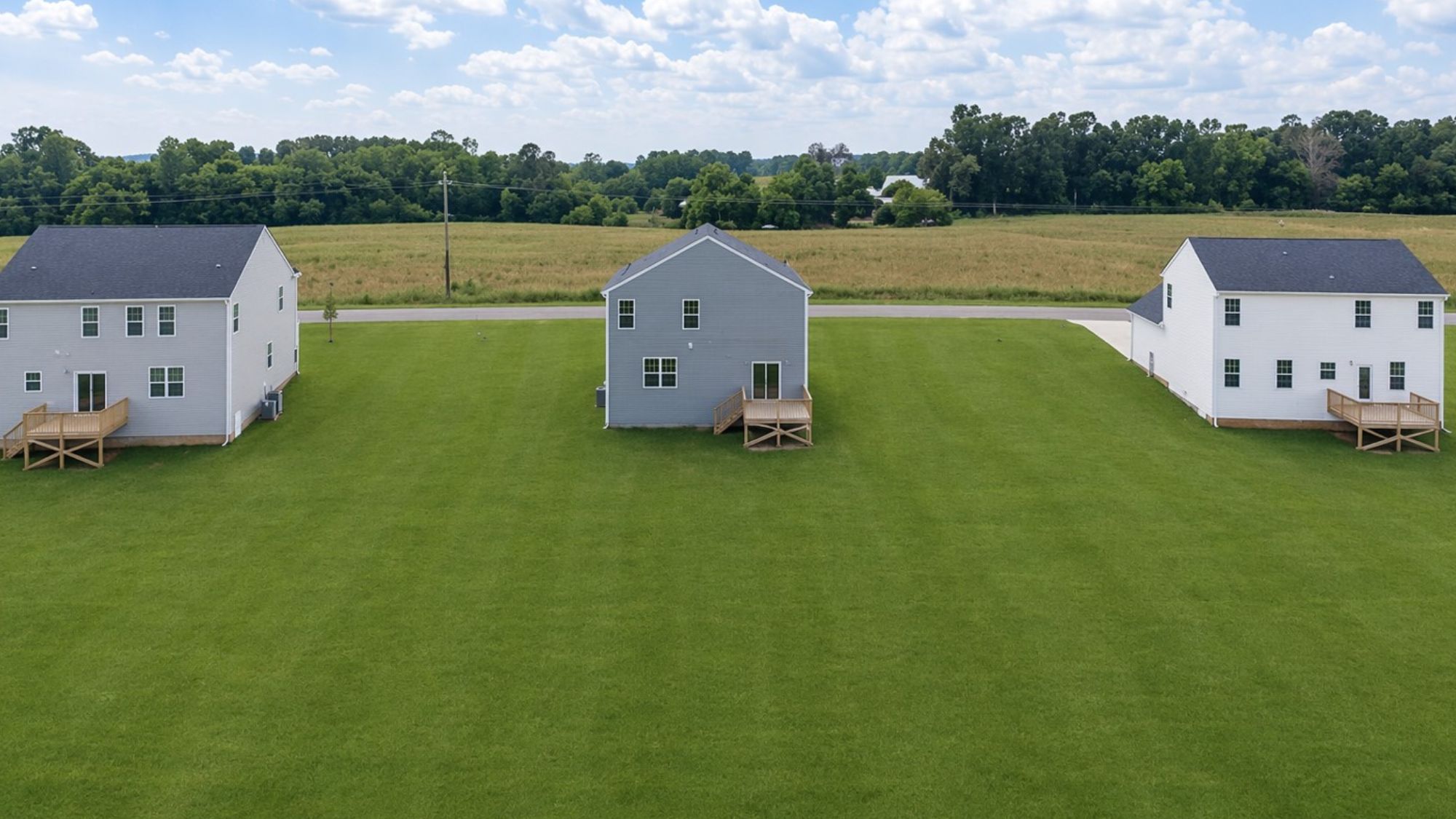 Drone image of back yard