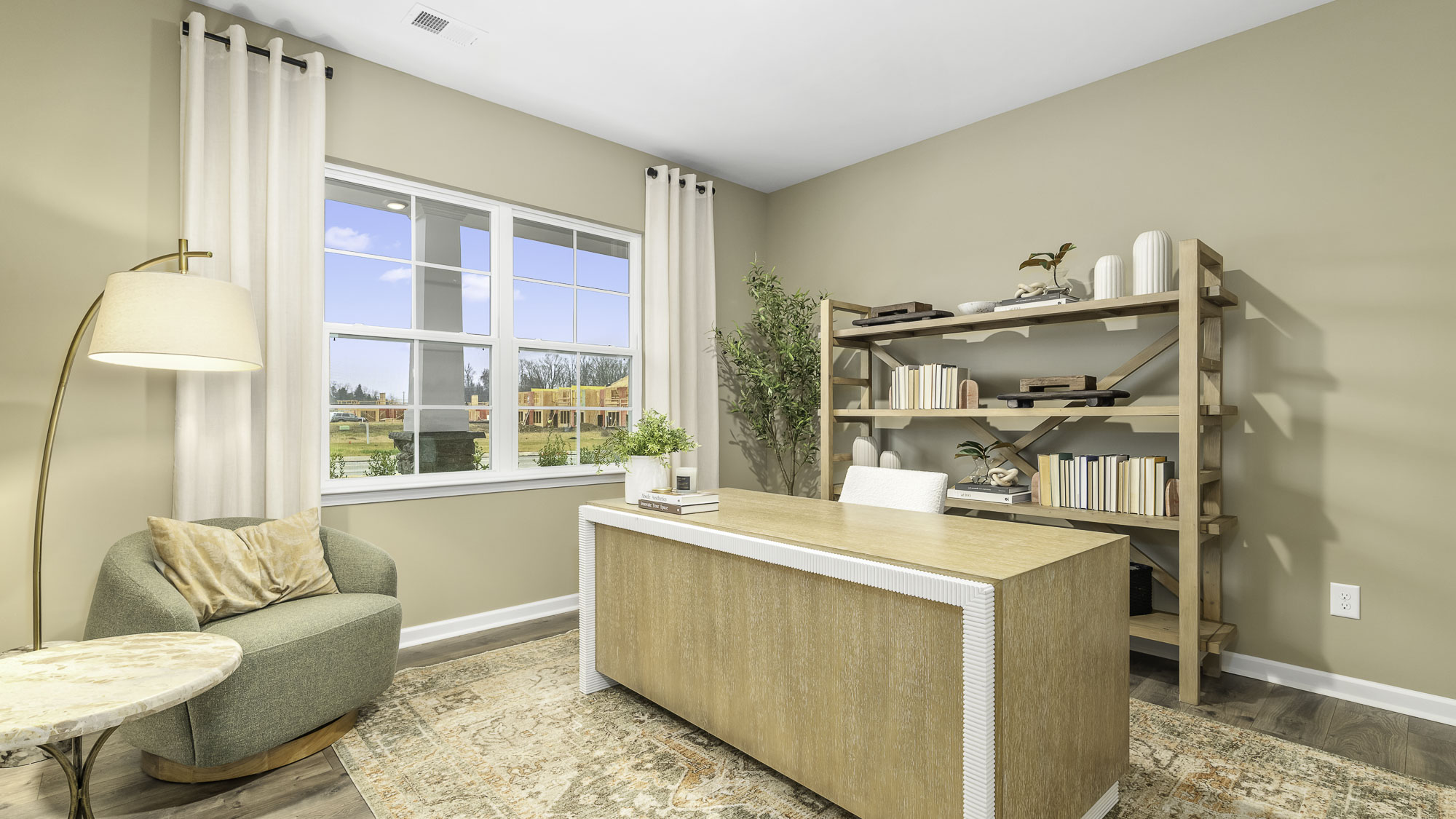 flex room space with french doors