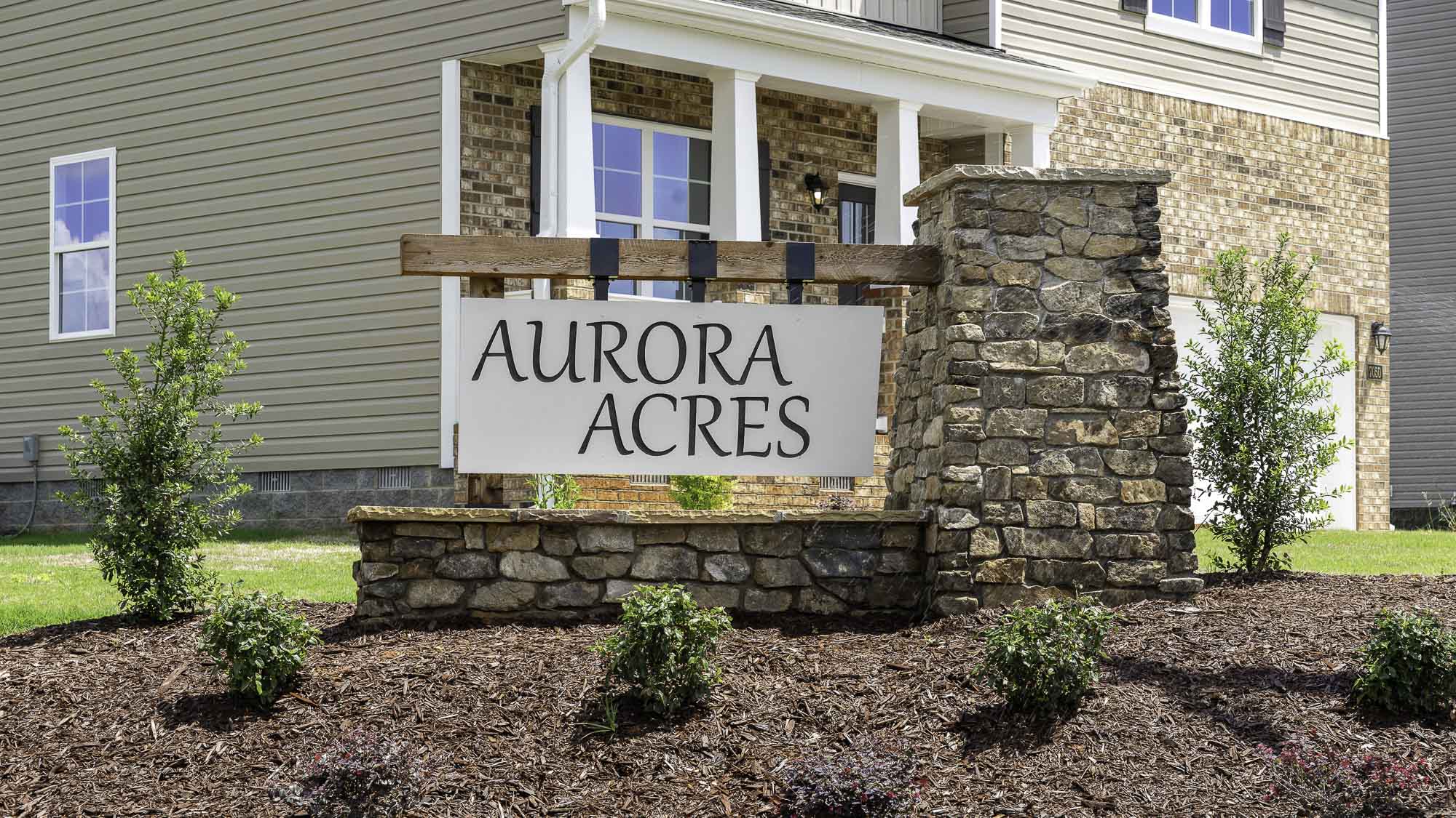 AUrora acres monument sign