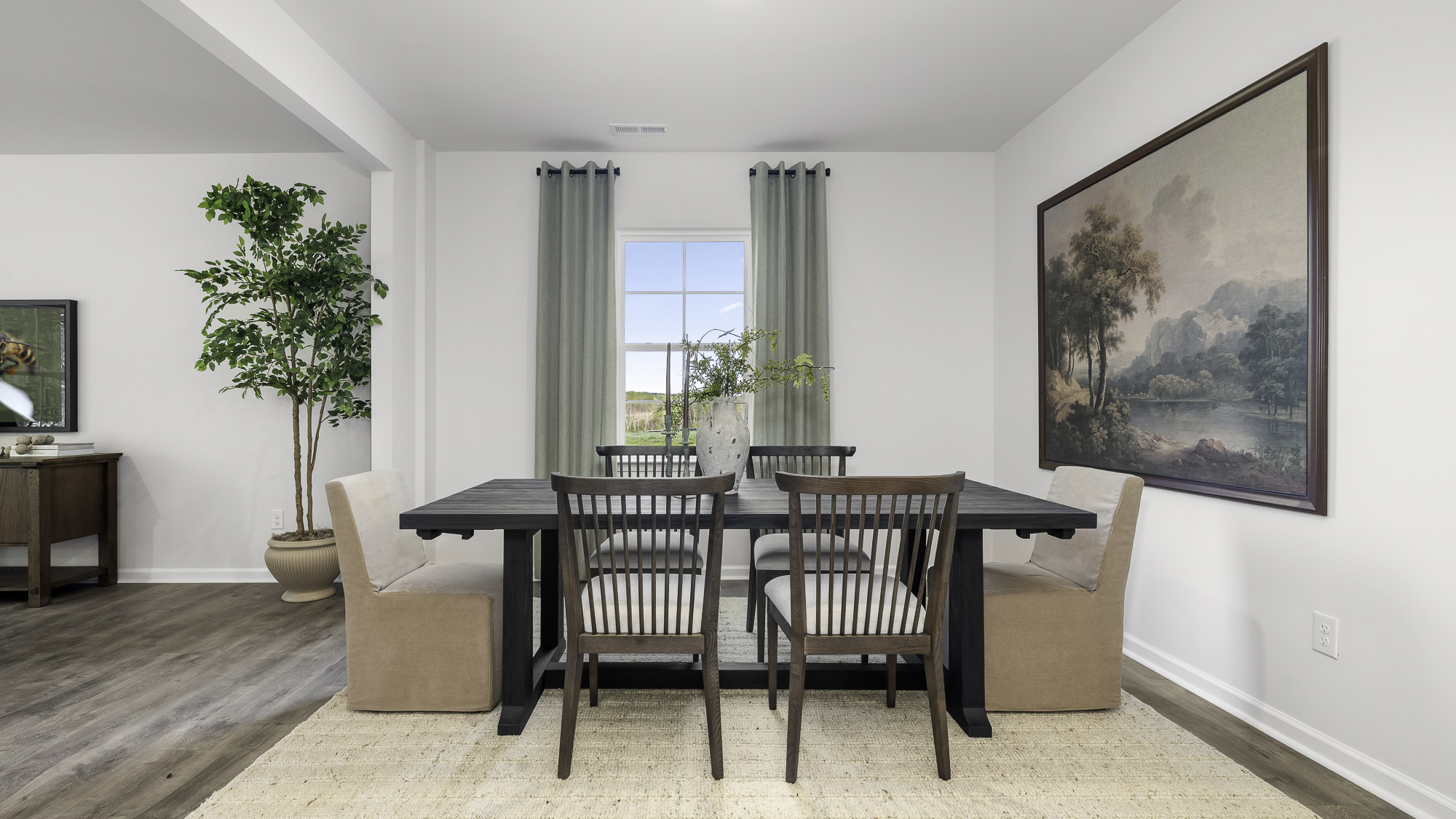 dining area with window