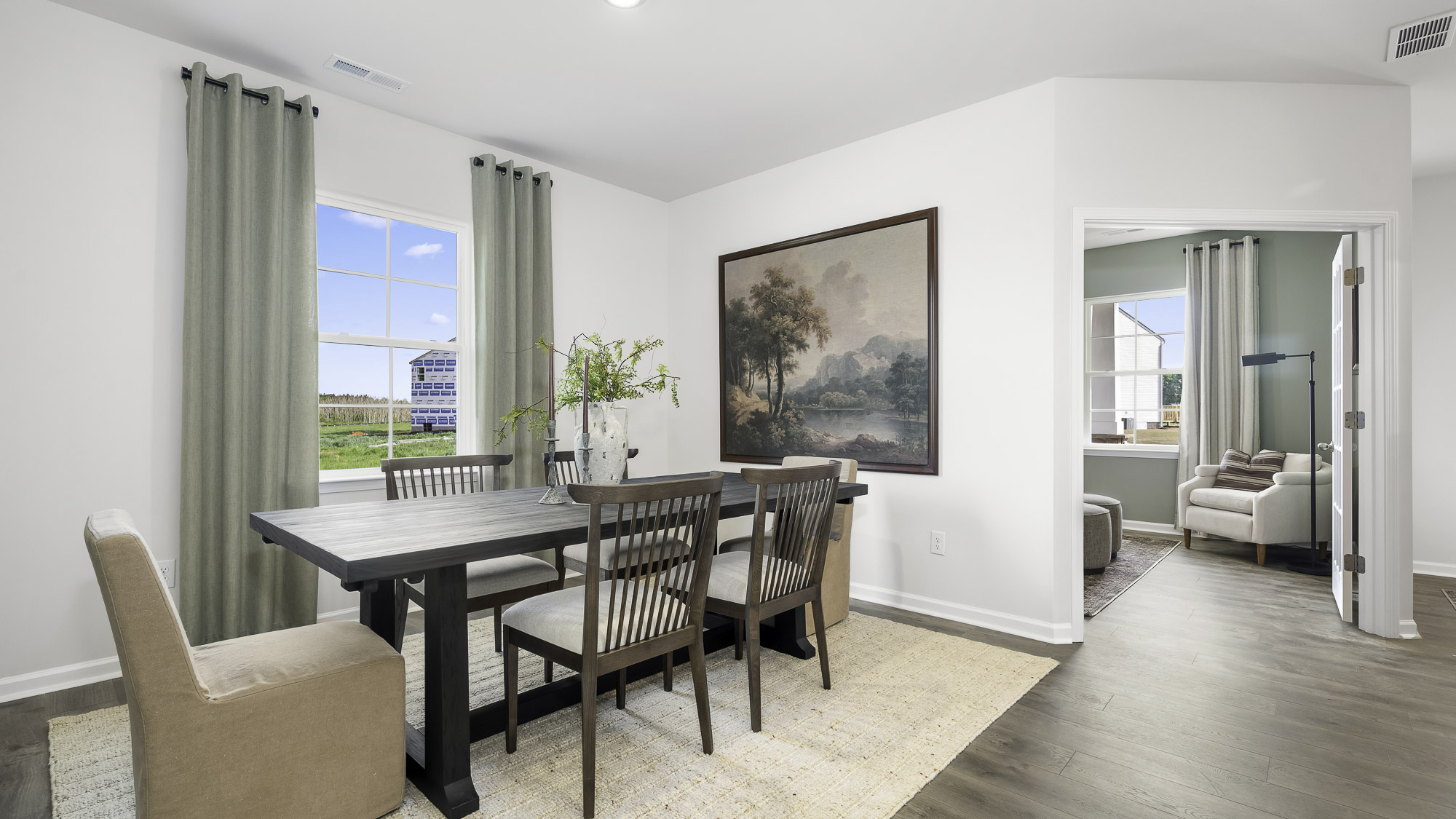 dining area and view off of entryway