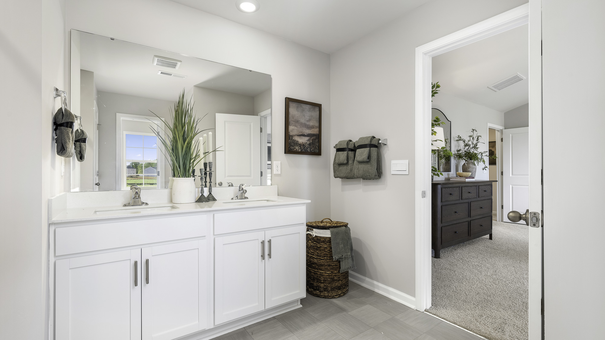 primary bathroom double sinks